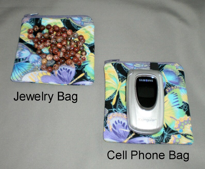 Card Case -Small Padded Zippered Pouch Coin Purse Metallic Black Cat Moon and Stars Gift Card Holder Mini Wallet