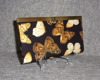 Woman's Wallet - Butterflies - Clutch Wallet - Gold - Metallic