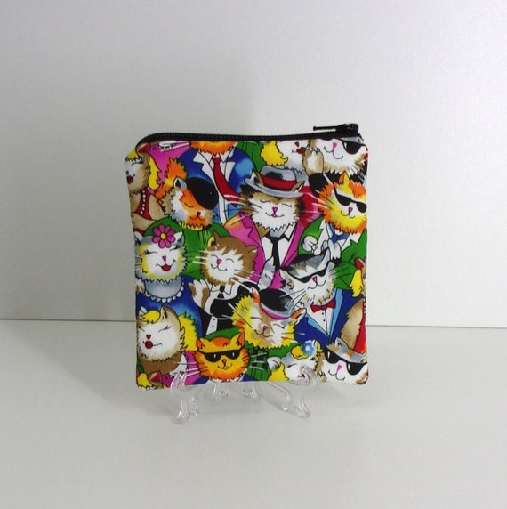 Cats Coin Purse Gift Card Holder Card Case Small Etsy