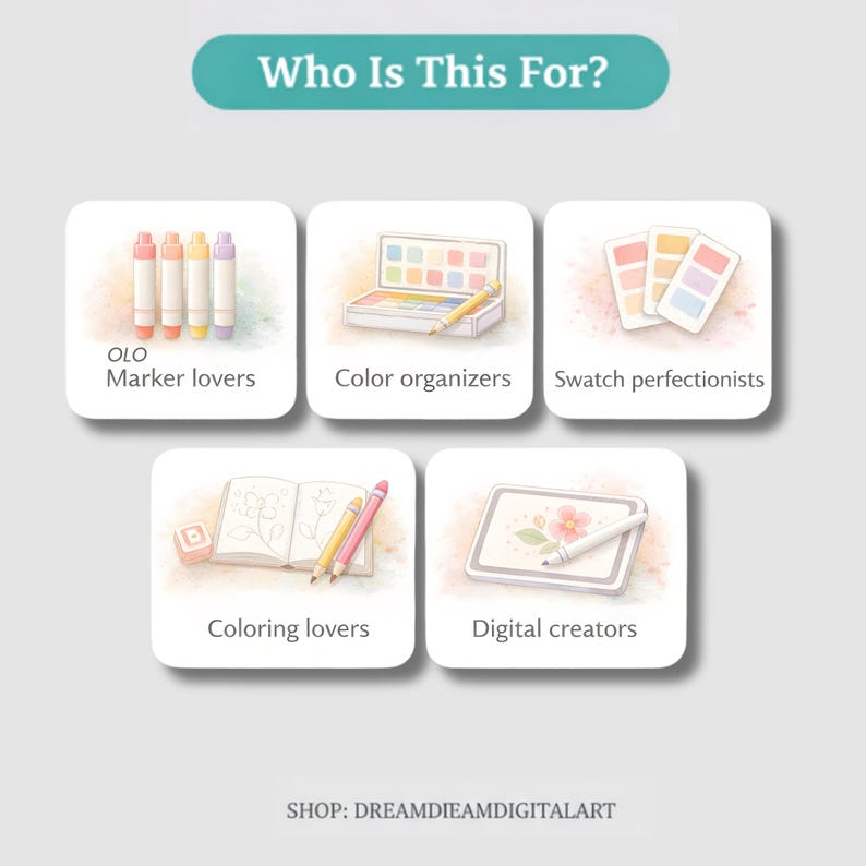 OLO Marker Portrait Color Chart Bundle 16 & 32 Skin Tone Swatches