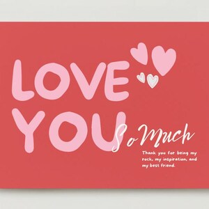 Cartão exclusivo LoveU Valentine's Day para impressão | Download digital acessível 7x5 | Cartão de amor faça você mesmo