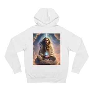 Levitating Sage Supply Hoodie, Unisex Hooded Sweatshirt, Atmospheric Clouds Design, Sage Lovers Gift, Meditation Apparel, Comfortable Hoodie