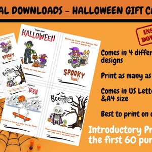 Digital Halloween Card Printable Printable Halloween Card Printable ...