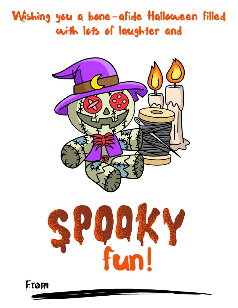 Digital Halloween Card Printable Printable Halloween Card Printable ...