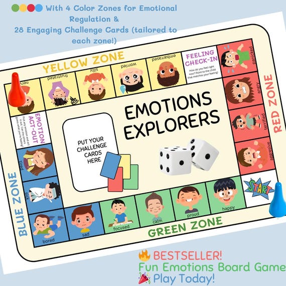 Emotions Explorers Game: Printable Board Game for Kids (DIY)