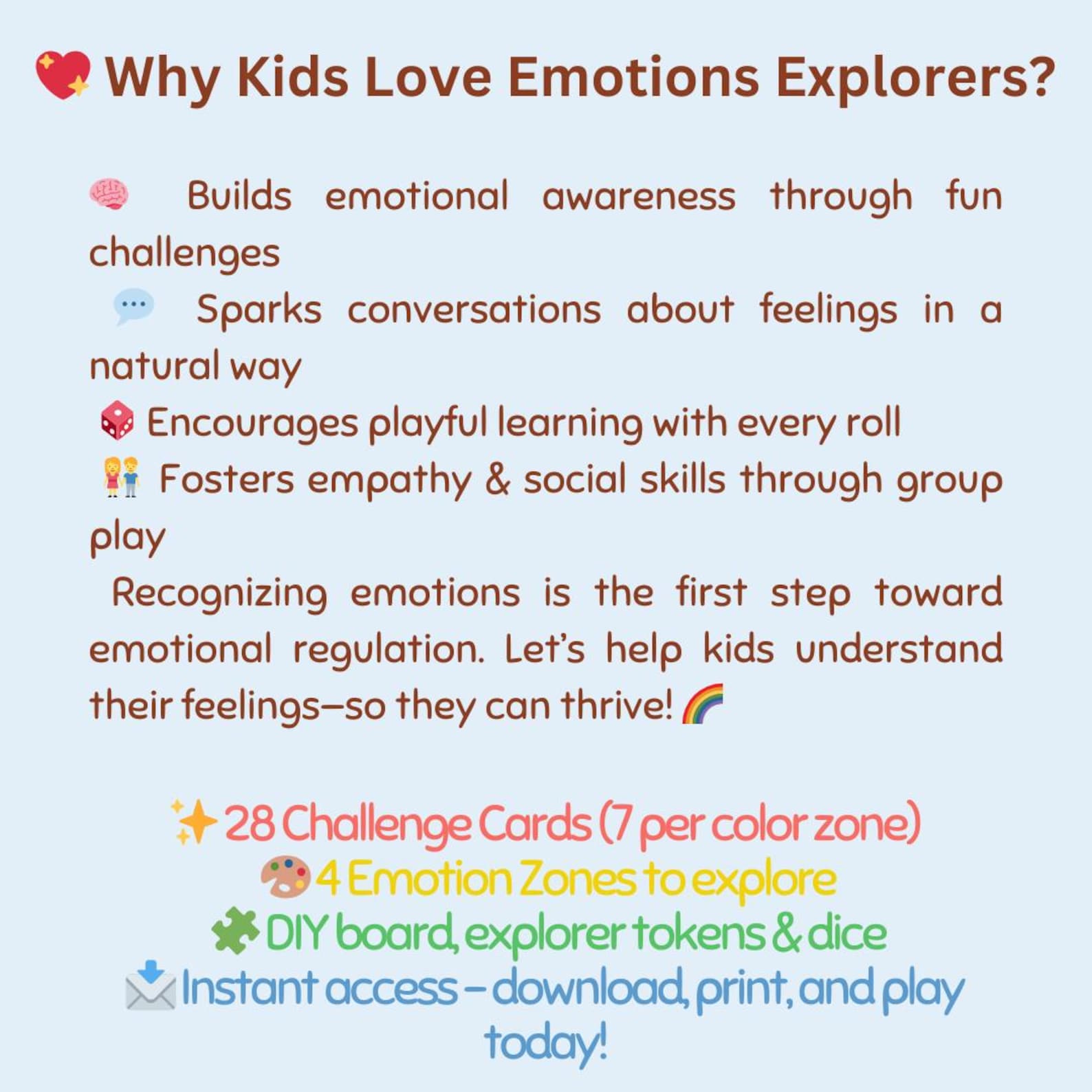 Emotions Explorers Game: Printable Board Game for Kids (DIY) - Etsy