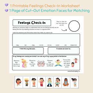 Feelings Check-in Worksheet for Kids: Emotional Regulation (PDF) - Etsy
