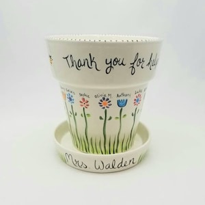 class gift teacher appreciation gift / teacher gift flower pot / gift from class / end of year gift / special person gift / thank you gift