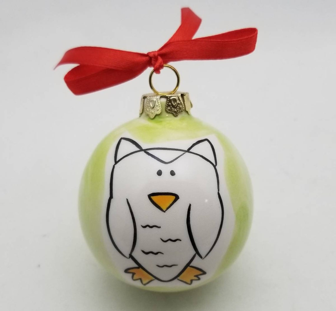 Snowy Owl Christmas Ornaments 