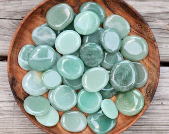 aventurine small palm stones / worry stone / meditation stone / pocket crystal / sodalite crystal / meditation crystal / aventurine crystal