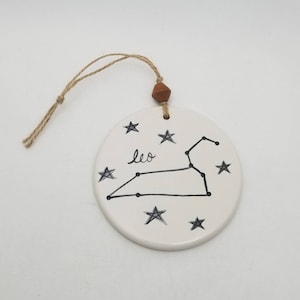 zodiac constellation astrology ornament / astrological sign / horoscope ornament / zodiac christmas ornament / hand painted ceramic ornament