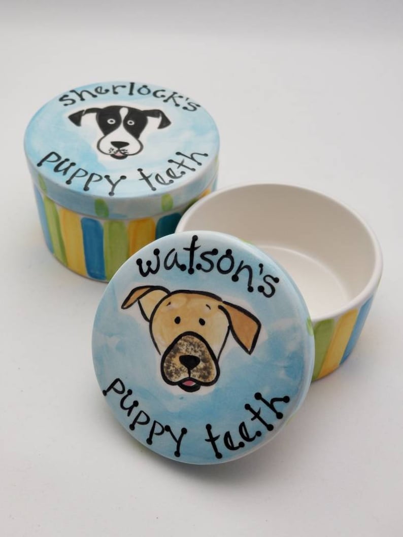 New puppy tooth box / puppy teeth box / custom pet gift / Etsy