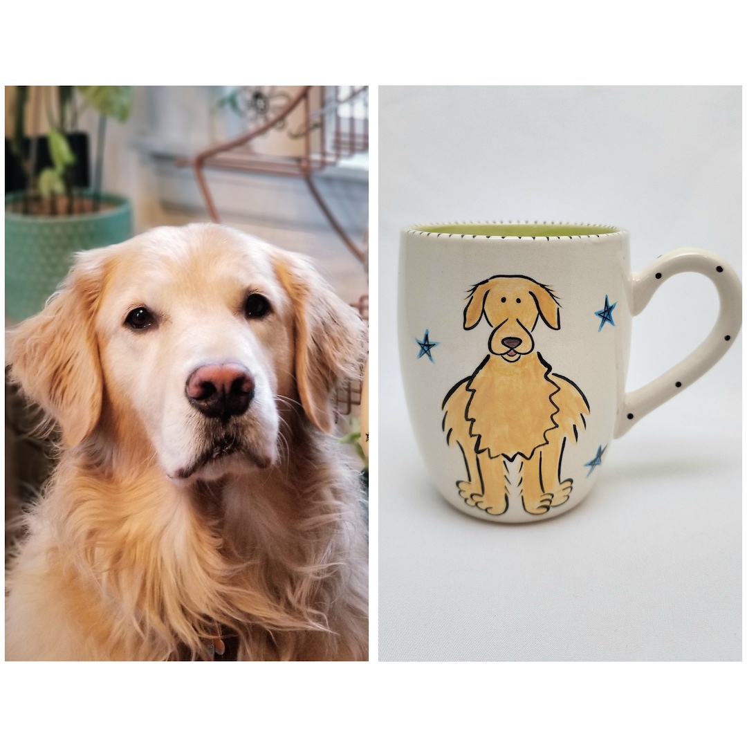 Pet Portrait / Custom Pet Mug / Your Dog on Mug / Pet Gift / Dog Mom ...