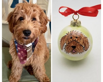 christmas ornament made from YOUR photo of your dog or cat / custom dog ornament / custom cat ornament / pet portrait / ceramic ornament