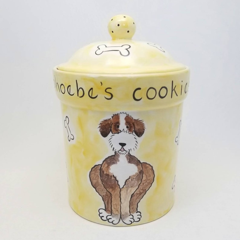 Custom Dog Treat Jar / Ceramic Jar / Pet Gift / New Puppy Gift Etsy
