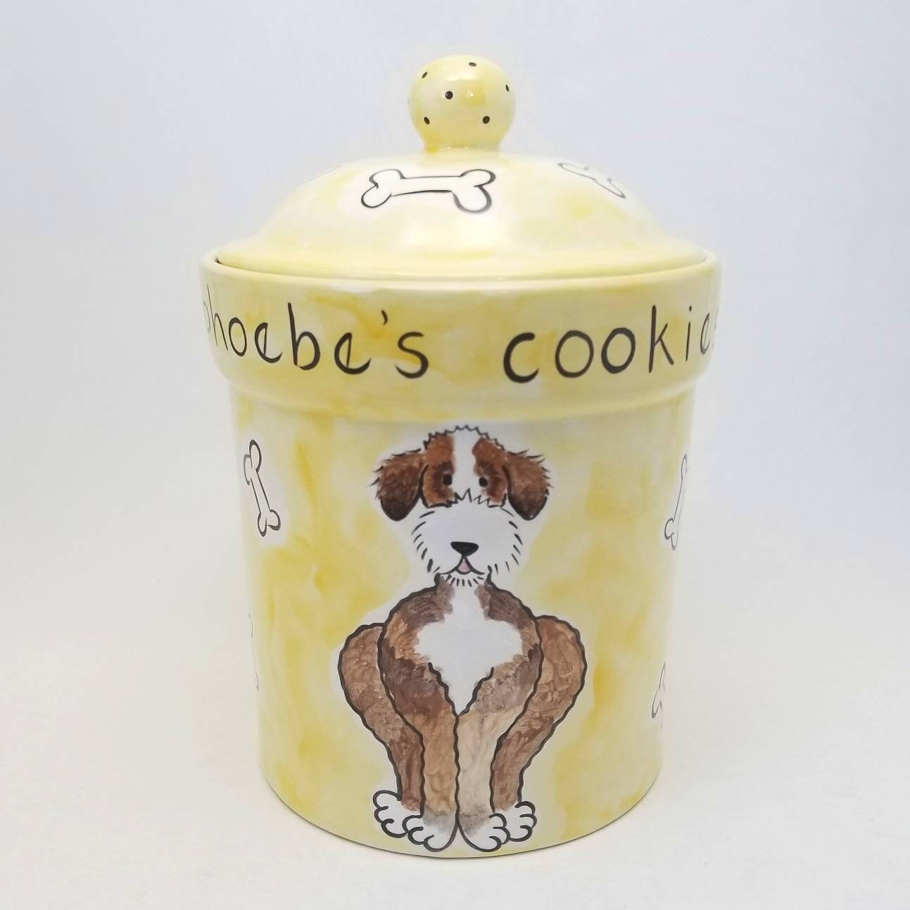 Custom dog treat jar / ceramic jar / pet gift / new puppy gift Etsy