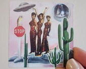 original collage magnet featuring the band the supremes / music magnet / gift for music lover / rock and roll magnet