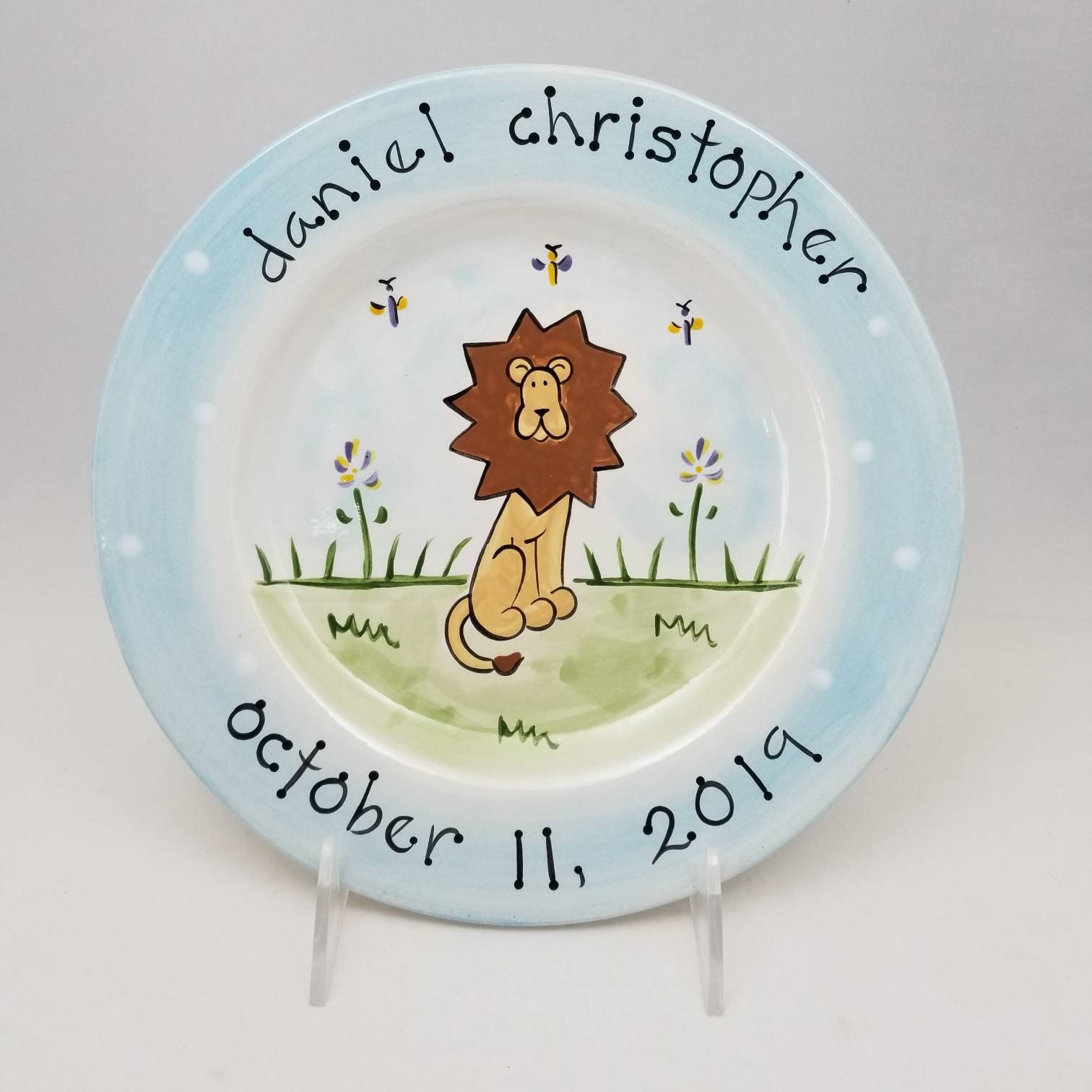 Personalised baby plates discount