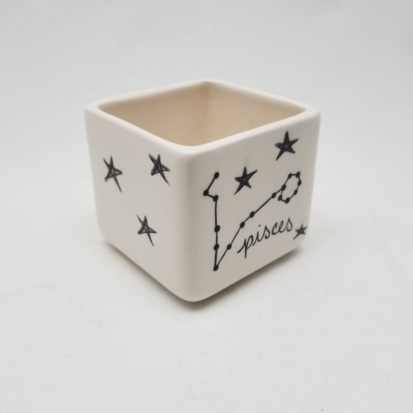 zodiac planter / astrology planter / astrological constellation planter / small planter / votive holder / astrological zodiac sign / witchy