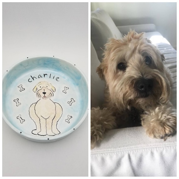 Etsy ceramic dog bowls discount