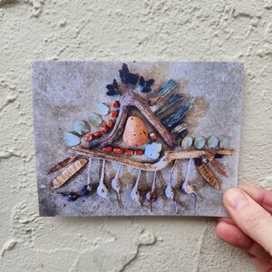 nature mandala card / capricorn moon mandala / greeting card / blank card / nature photography / mandala art / art from nature / art card