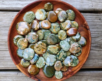 rainforest jasper small palm stones / pocket stone / meditation stone / jasper stone / pocket crystal / jasper crystal / meditation crystal