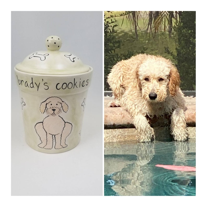 Custom Dog Treat Jar / Ceramic Jar / Pet Gift / New Puppy Gift Etsy