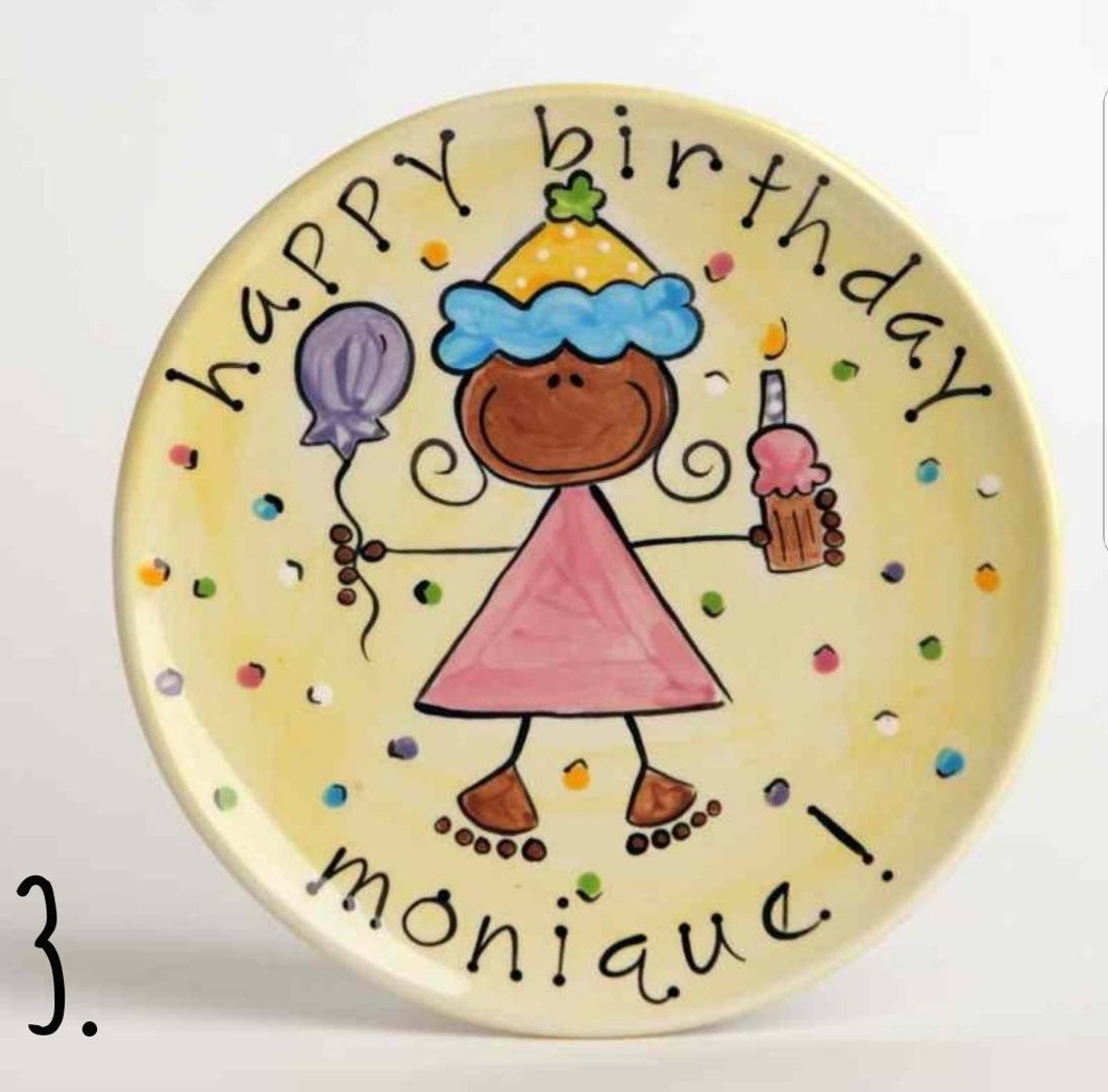 Happy Birthday Cake Plate / Personalized Birthday Plate / Etsy