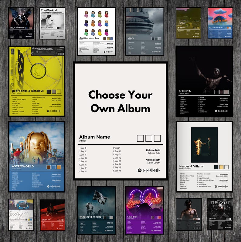Choose Your Own! | CUSTOM Album Cover Poster - Etsy
