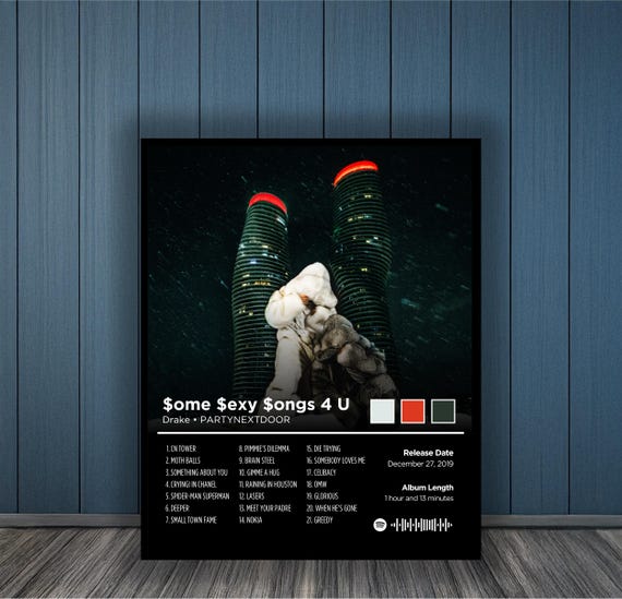 Some Sexy Songs 4 U | Drake | Album Cover Poster - Etsy