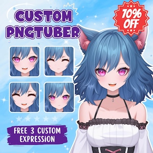 Custom Pngtuber | Pngtuber Character | PNGtuber model | Pngtuber for streamer | Pngtuber | Veadotube  Pngtuber Commission | Vtuber model