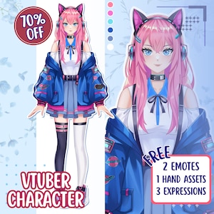 Custom live2d Vtuber Model | Custom Vtuber | Vtuber assets | Vtuber Model | | Vtuber Streamer | Rigging| Pngtuber | Vtuber Male & Female