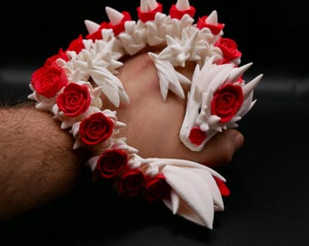Flexi Rose Dragon | Movable Fidget Dragon | Fidget Toy | Anti-Stress Toy | Sensory Toy, Fidget Toy