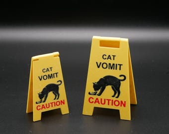 Señal de precaución Kotz-Katzi™, diseño divertido, señal de advertencia para dueños de gatos y sus visitas