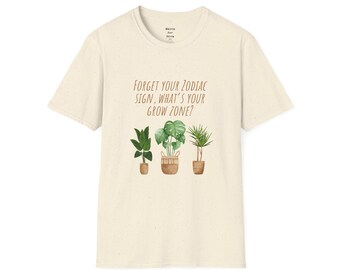 Grow Zone Unisex Softstyle T-Shirt - Gardener Plant Lover Gift, Funny Zodiac Tee, Planting Enthusiast Shirt, Gardening Theme Top, Earth Day