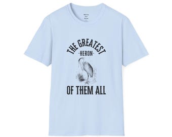 Maglietta unisex "Bird Lover", maglietta con stampa "Airone", maglietta per amanti della fauna selvatica, top ispirato alla natura, regalo per birdwatcher