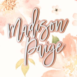 Pink Girl Name Sign: Custom Wood Nursery Decor