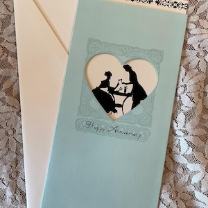Tarjeta vintage de feliz aniversario de la nueva temporada. ¡Sin usar y con el sobre original!