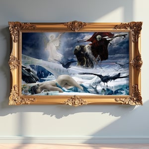 Adolf HIREMY-HIRSCHL - Ahasuerus at the End of the World - High-Quality, Greek Mythology,  Eternal Wanderer, Apocalyptic Myth, Religious Art