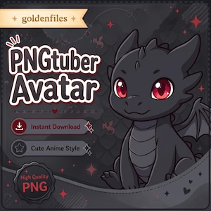 Dragon PNGTuber | 2D Vtuber Model for Twitch & YouTube Streaming | Veadotube Ready