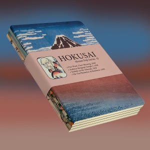 Hokusai Mount Fuji Notebook Set: Japanese Art A5 Journal
