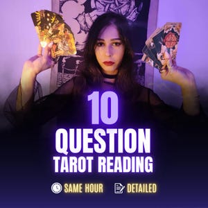 10 Question Tarot Reading, Same Hour Tarot Reading, Psychic Tarot Cards Reading, Future Psychic Reading, Love, Career, Family, Health