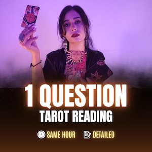 1 Question Reading, Same Hour Tarot Reading, One Question, Psychic Reading, Detailed Psychic Tarot Reading, Fast Reading
