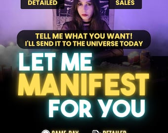 Let Me Manifest For You, Medium Reading, Psychic Reading, Personalized Ritual, Love, Luck, Career, Personalized Tarot, Same Hour