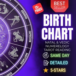 Birth Chart Reading, Natal Chart Reading, In-Depth Astrology Insights, Detailed Astrology Chart, Numerology, Vedic Astrology, Destiny Matrix