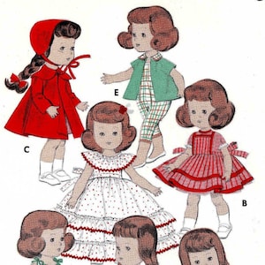 Ginny Doll Clothing PATTERN in Digital PDF format 7972 for 7&quot; 8&quot; Muffie Wendy Littlest Angel Gigi Alexander Kins by Vogue RockaBilly Dresses