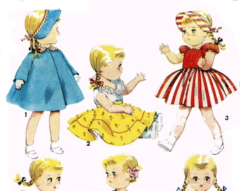 PADRÃO de roupas de boneca 4509 para Bonnie Braids de 14" de altura, Miss Curity, Princesa Mary e uma noiva, macacão, vestido, avental - PDF para impressão