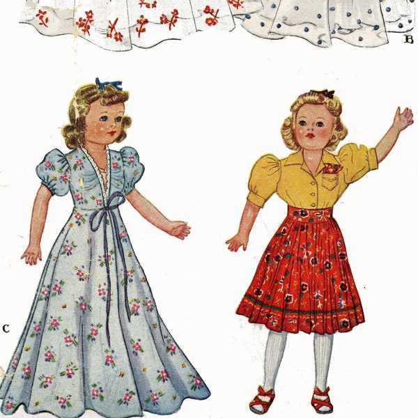 Doll Clothing PATTERN 918 for 22"  Little Lady Doll Movie dolls Anne Shirley Majorette Bride doll Mary Jane by Effanbee Digital PDF format