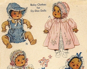 Doll Clothing PATTERN in Digital PDF format for 632 - 15"  Dy Dee Betsy Wetsy Tiny Tears Baby Doll by Effanbee from the 1930's