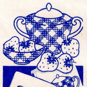 Digital Hand Embroidery Alice Brooks 7109 Pots & Pans in Cross Stitch for Dish Towels 1940s Instant PDF Download